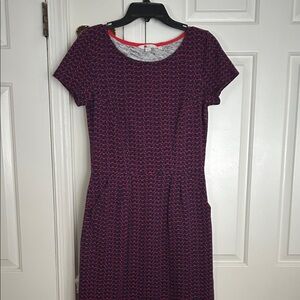 Elegant Purple Patterned Dress